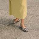 Prima Ballerina, off white python pattern